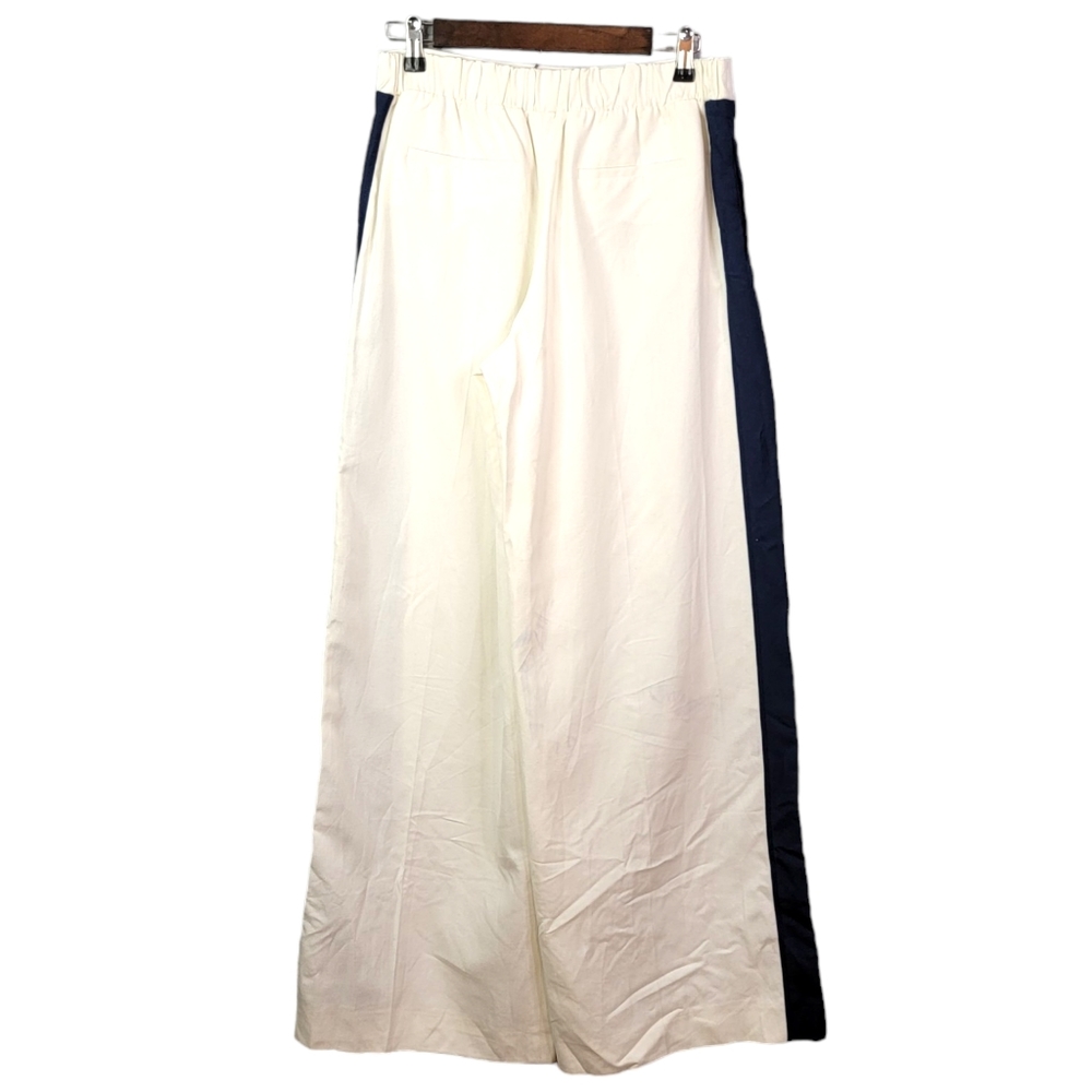 Viktor & Rolf Made in Italy Cotton Silk Blend Designer Palazzo Wide Leg Pants 42 - Picture 2 of 16